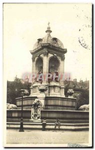 Paris Old Postcard Fountain Square St Sulpice