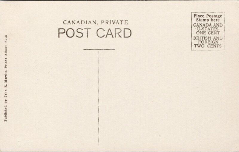 Prince Albert Saskatchewan River Avenue Unused John Merritt Postcard E91