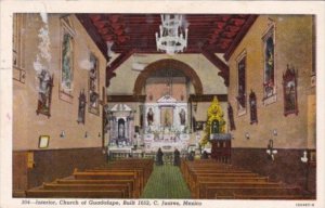 Mexico Ciudad Juarez Interior Church Of Guadalupe 1957 Curteich