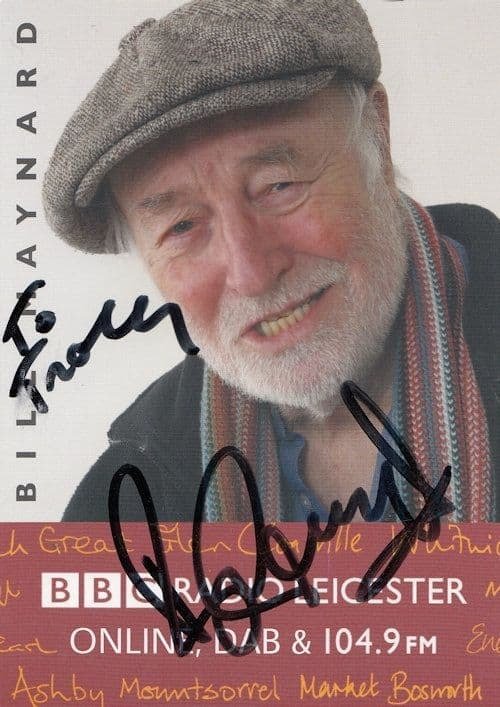 Bill Maynard Heartbeat Radio Leicester Rare Hand Signed Cast Card Photo