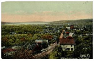 Aerial View   Ithaca New York   from Cayuga Ext.