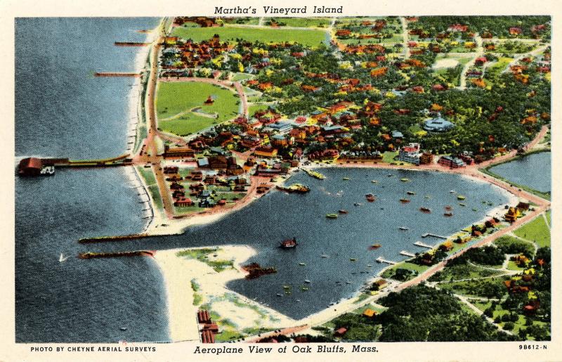 MA - Martha's Vineyard Island. Oak Bluffs. Aeroplane View