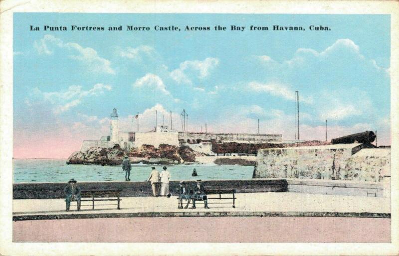 Cuba - La Punta Fortress and Morro Castle Across the Bay from Havana 02.18