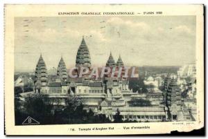 Old Postcard Exhibition Paris 1931 International Coloninale Temple D & # 39An...