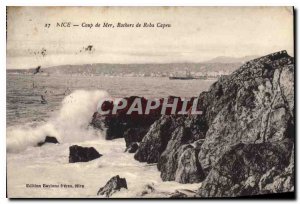 Postcard Old Nice Coup Sea Rocks Roba Capeu