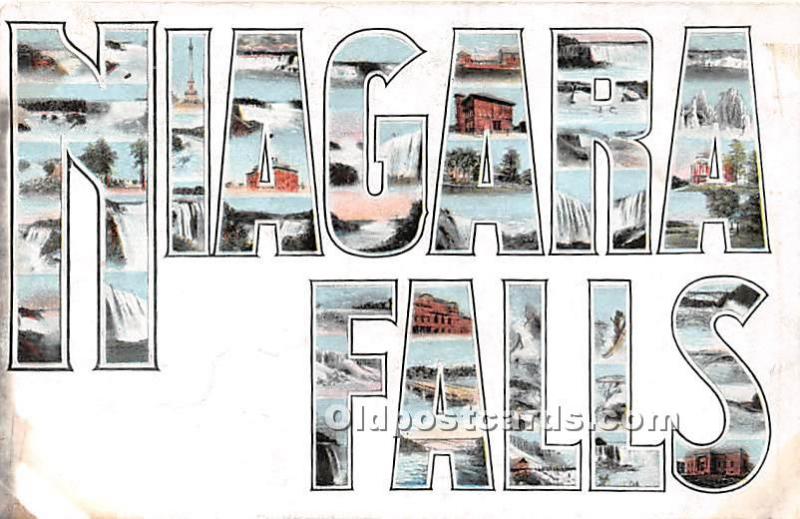 Greetings from Niagara Falls Large Letter Unused stains on front