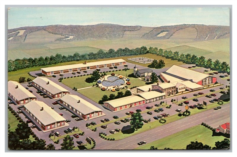 Postcard PA Downingtown Pennsylvania Artist Downingtown Motor Inn S22