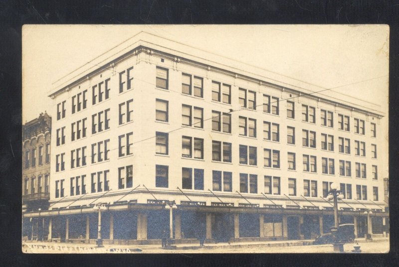 RPPC CHEYENNE WYOMING DOWNTOWN STREET SCENE HOTEL REAL PHOTO POSTCARD