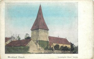 Postcard UK England Monkland, Herefordshire church