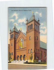 Postcard St. Patrick's Church, Nashua, New Hampshire