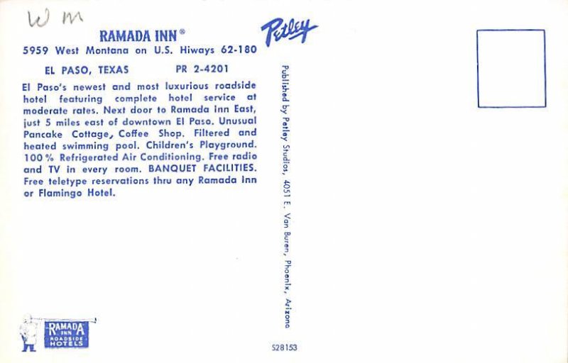 Ramada Inn Pancake Cottage - El Paso, Texas TX  