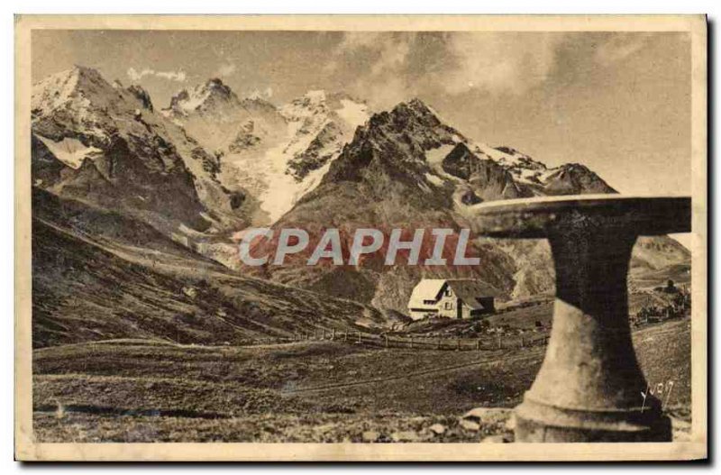 Old Postcard Col Du Lautaret La Table D & # 39Orientation The Garden And The ...