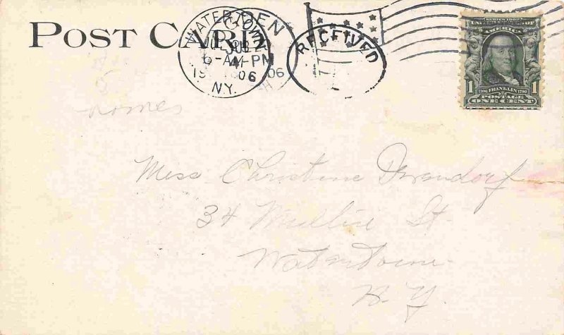 Castle Rock Green River Wyoming 1906 postcard