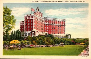 Virginia Virginia Beach The Cavalier Hotel From Sunken Gardens Curteich