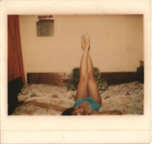 pinup Polaroid: Long Legs, Double Bed