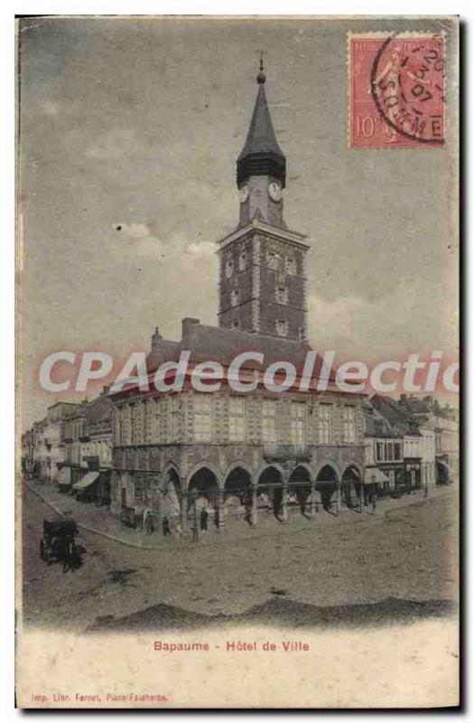 Postcard Former Bapaume Hotel De Ville