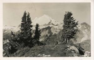 Mt Baker Washington WA Mount Baker Ellis 853 c1950 RPPC Postcard E9