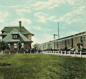 Oregon Short Line Railroad Depot O.S.L.R.R. Caldwell Idaho ID Vintage Postcard