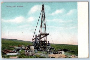 Alaska AK Postcard Mining Drill Workers c1910's Unposted Antique