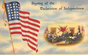 Signing of the Declaration of Independence History Unused 