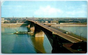 M-56240 Eads Bridge Across The Mississippi St Louis Missouri