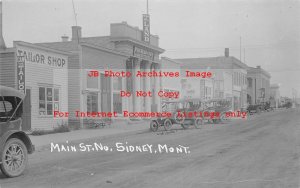 MT, Sidney, Montana, RPPC, Main Street, Business Section, Photo