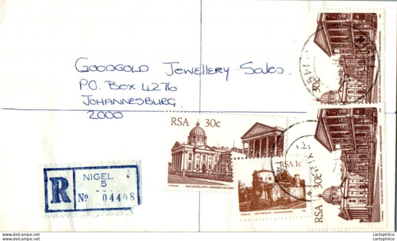 RSA South Africa Cover Nigel to Johannesburg