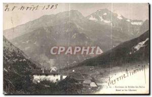 Old Postcard Brides Les Bains surroundings Bozel and Glaciers