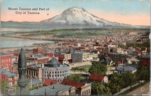 Postcard WA Tacoma - Mount Tacoma and Part of City of Tacoma