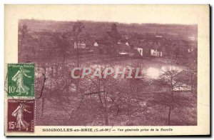 Old Postcard Soignolles-en-Brie General view Taking Of Burelle