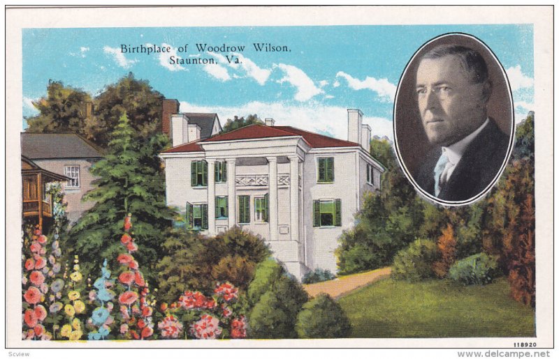 STAUNTON, Virginia, 1900-1910's; Birthplace Of Woodrow Wilson