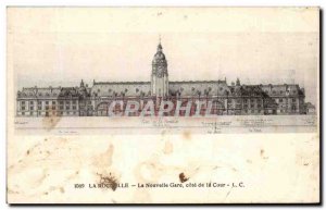 Old Postcard La Rochelle New Railway Approval Court