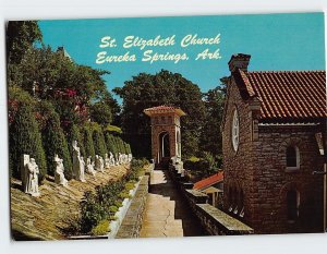Postcard Stations of the Cross St. Elizabeth Church Arkansas USA