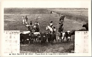 RPPC POSTCARD - VILA FRANCA DE XIRA Portugal Bulls JC2