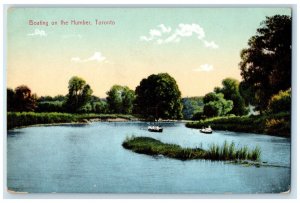 c1910 Boating on the Humber Toronto Ontario Canada Antique Unposted Postcard