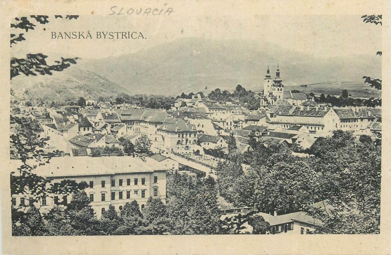 Postcard Slovakia Banska Bystrica city panorama