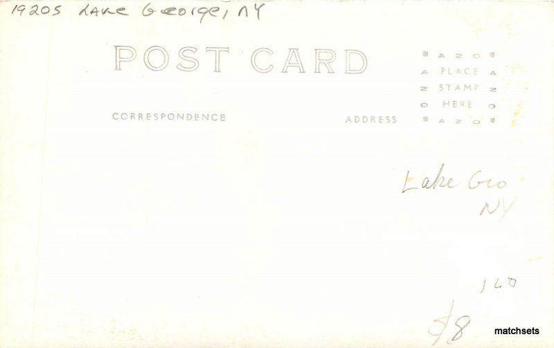 1920s Lake George New York Picturesque Waterfront RPPC real photo postcard 7536