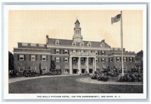 Red Blank New Jersey NJ Postcard Molly Pitcher Hotel Exterior Scene c1940's