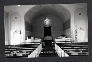 ME Methodist Church Pleasant St WATERVILLE MAINE RPPC RP Real Photo Postcard PC