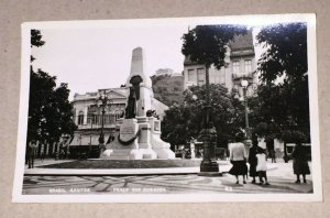 VINTAGE UNUSED REAL PHOTO POSTCARD SANTOS BRASIL AMBASSADOR SQUARE