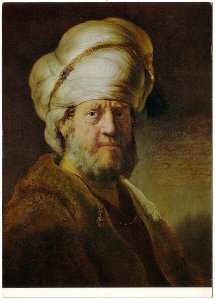 An Oriental, Artist Signed Postcard, Rembrandt Harmensz Van Rijn