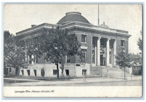 1911 Carnegie Tree Library Streator Illinois IL Chana IL Posted Postcard