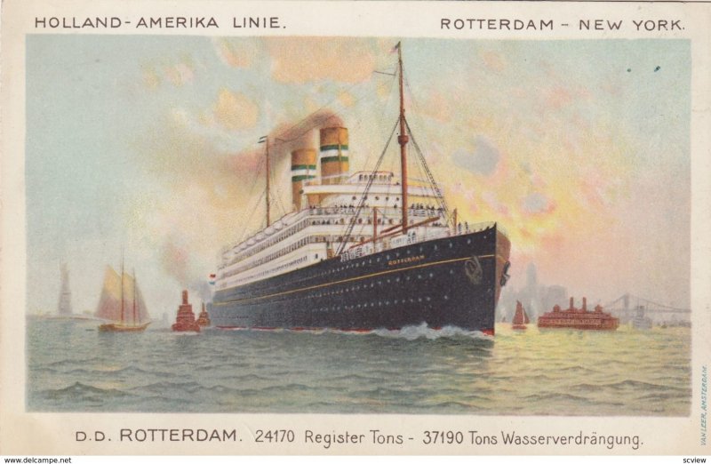 Holland-America Line Ocean Liner D.D. Rotterdam , 1900-10s