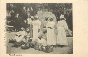 UDB Postcard 16 Market Women Selling Plantains, Kingston Jamaica, Duperly & Sons