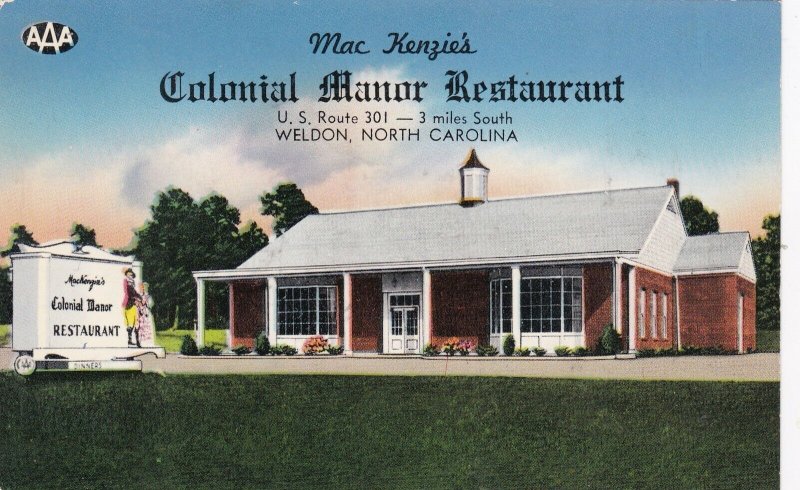 North Carolina Weldon Mac Kenzie's Colonial Manor Restaurant sk4684