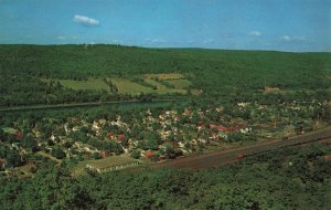 Aerial View Port Jervis Delaware Valley N.Y. Postcard 2T6-553