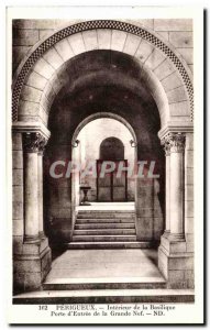 Perigueux Old Postcard Interior of the basilica Door & # 39entree of the nave