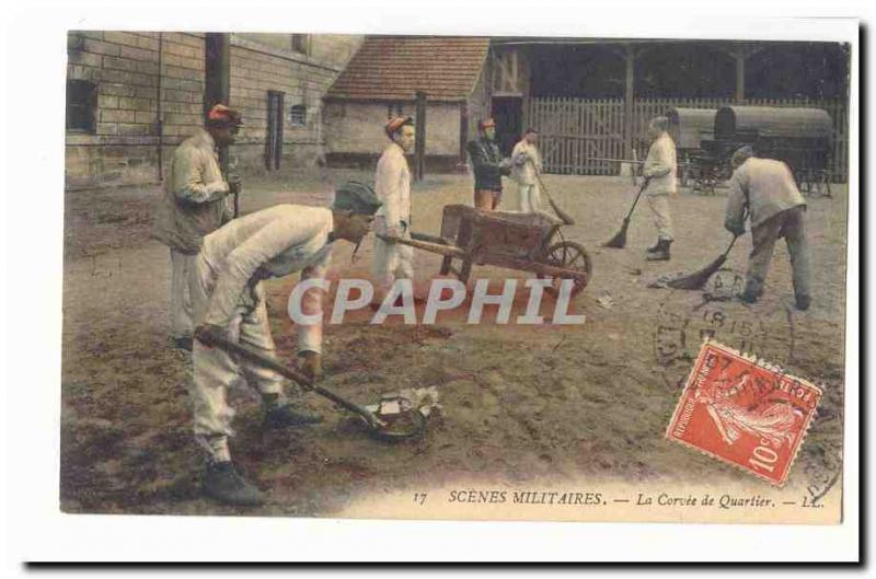  Military scenes Vintage Postcard the drudgery of district (soldiers militaria) 