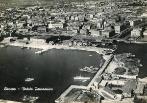 Italy - Livorno. Panoramic View   *RPPC