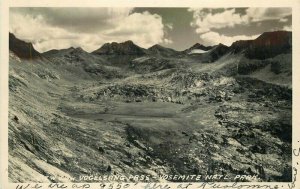 California View Volgelsang Pass Yosemite 1953 RPPC Photo Postcard 22-1210